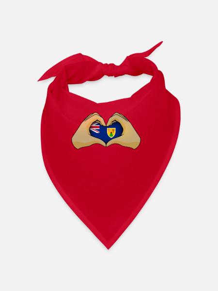 Turks and Caicos Islands - Bandana - red - Front