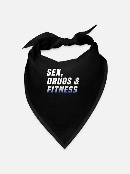 Sex drugs and fitness - Bandana - red - Front