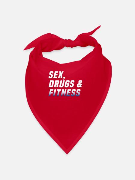 Sex drugs and fitness - Bandana - red - Front