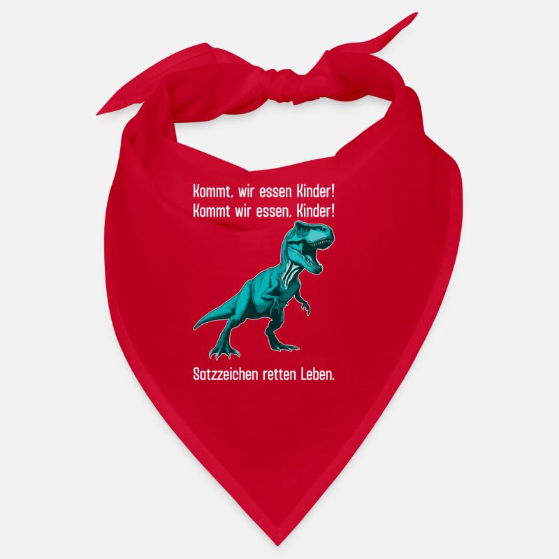 Punctuation Marks Save Lives - Funny Dino Design Bandana