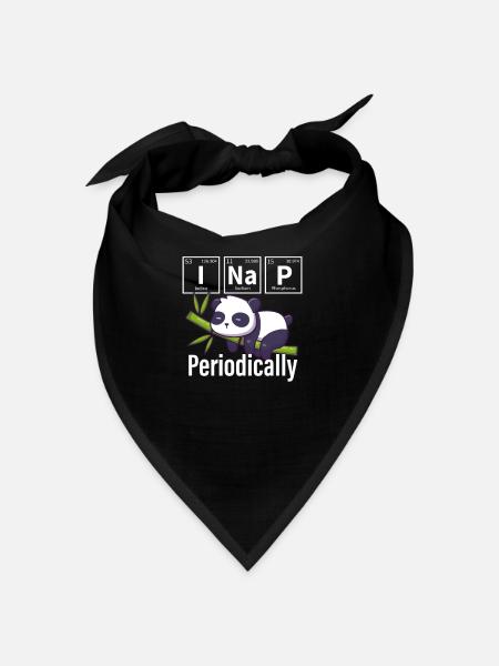 Panda - Bandana - black - Front