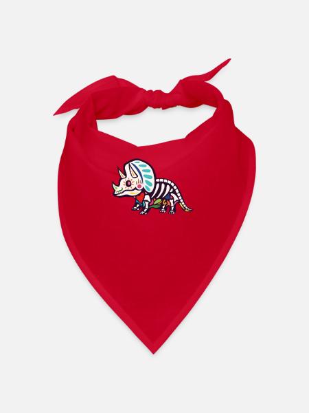 Triceratops - Bandana - Rot - Vorne