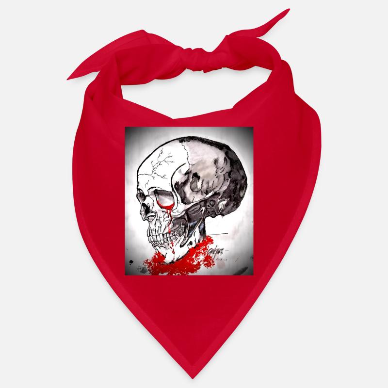 Blutiger Schädel Skizze Bandana