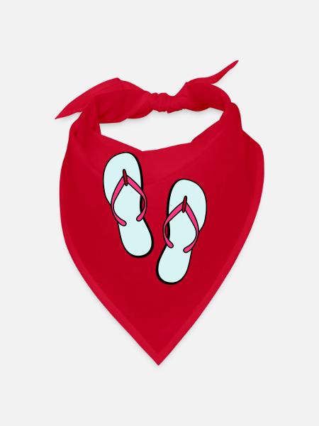 flip flops sommer beach strand party - Bandana - Rot - Vorne