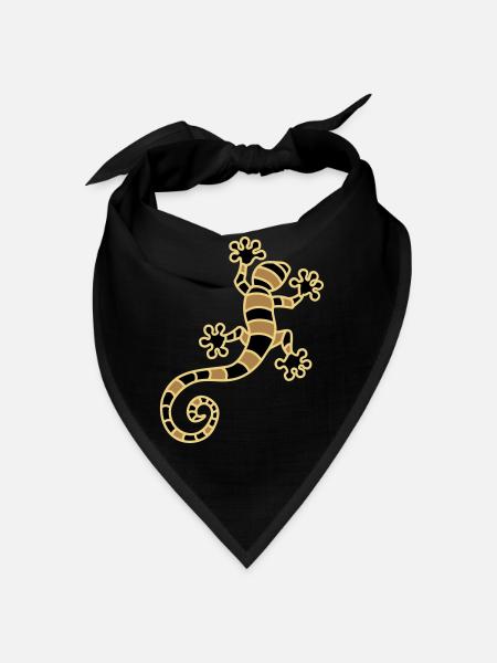 Tropischegecko drei Farbdruck - Bandana - Rot - Vorne