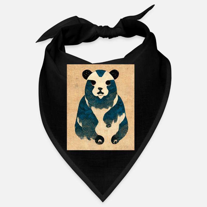 Panda Japanisches Gemälde Bandana