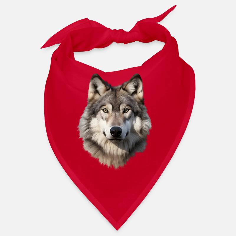 Wolf (weiß/grau) Bandana