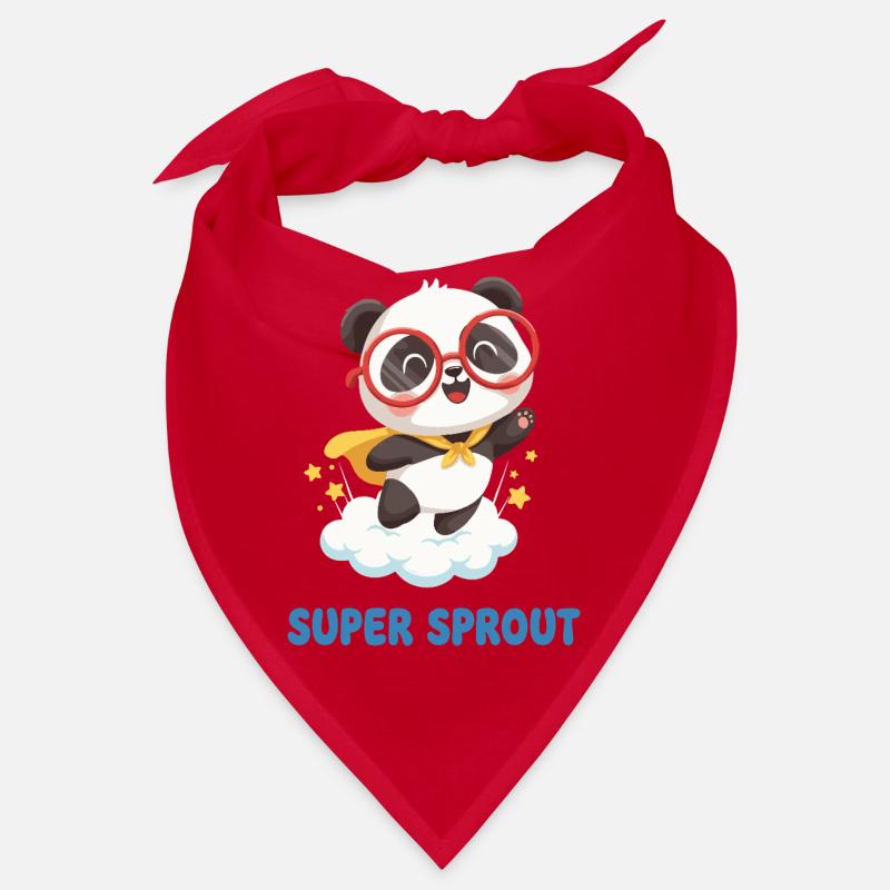 Süßer Super Sprout Panda mit Kappe Bandana