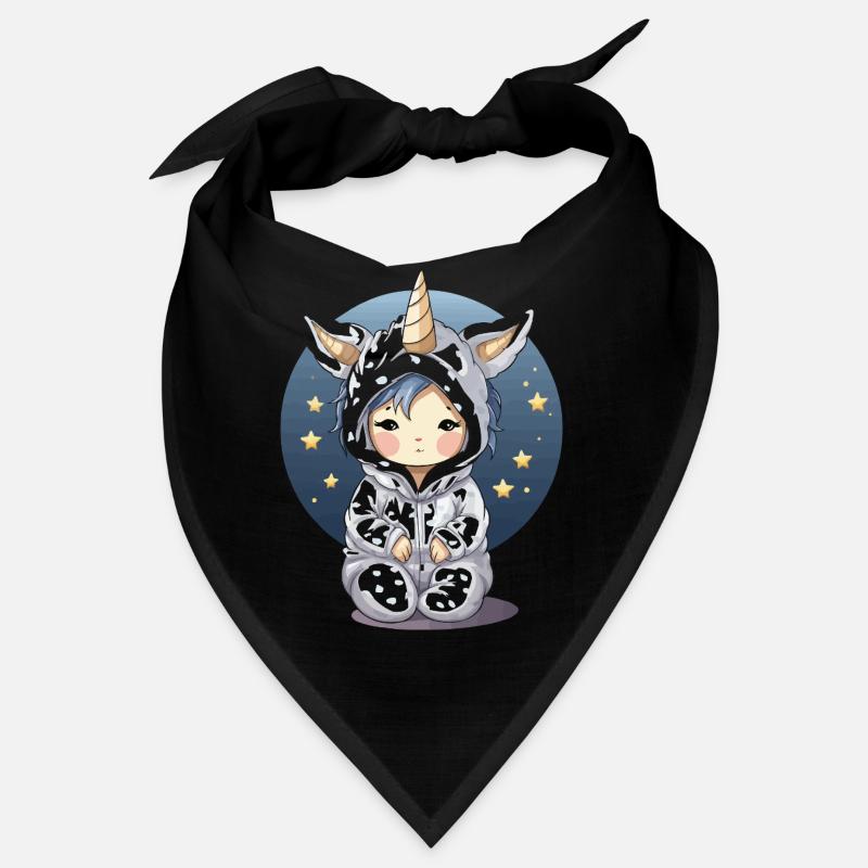 Kuhicorn Silhouette câline dans un sweat à capuche Pullover de la Nuit Étoilée Bandana