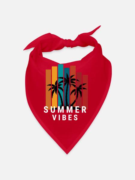 Sommerliche Vibes - Bandana - Rot - Vorne