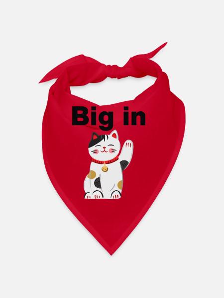 BIG IN JAPAN, JAPAN-FAN-DESIGN, LIEBLINGSLAND 🇯🇵 - Bandana - Rot - Vorne