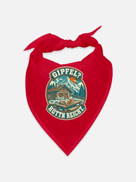 Gipfel Hüttn reicht Berghütte - Bandana - Rot - Vorne