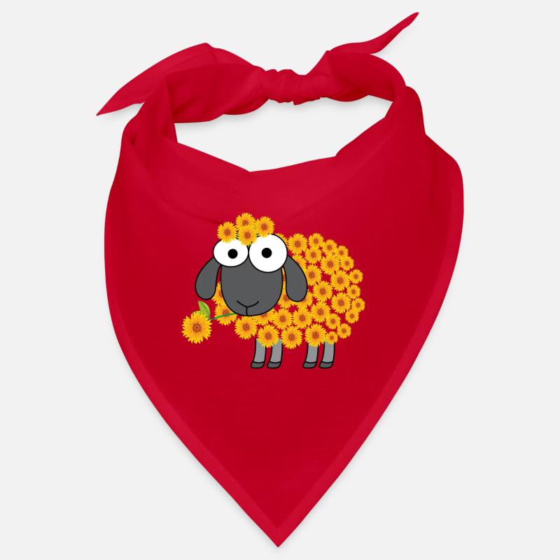 Conception de fleur de mouton pour un amoureux des moutons Bandana