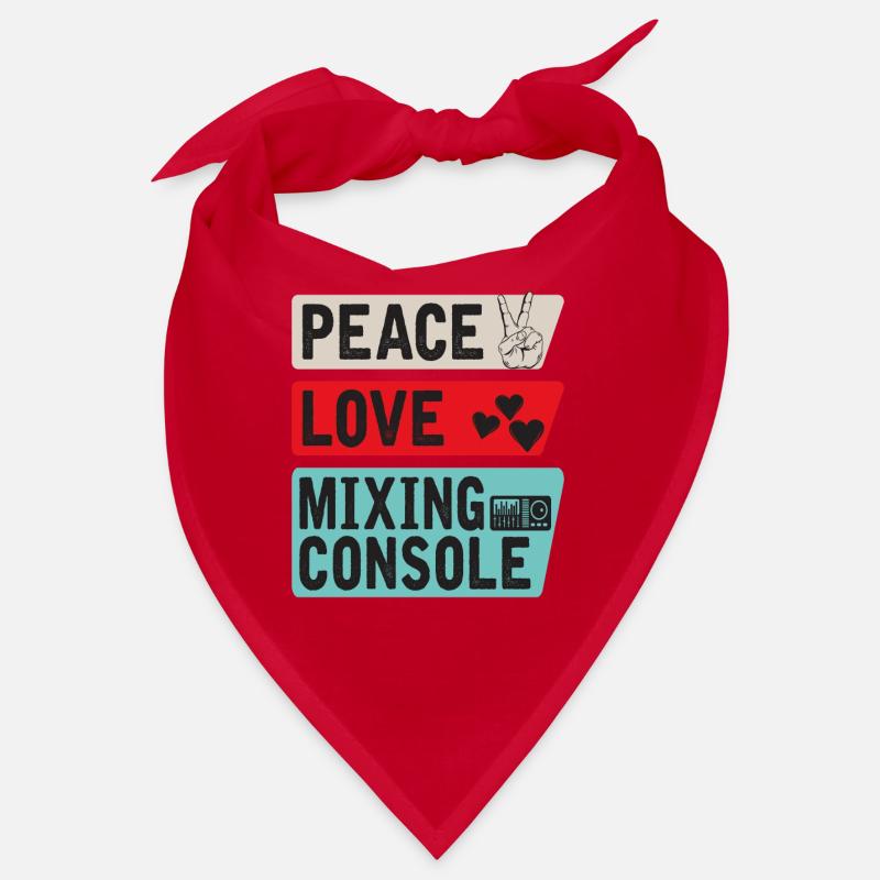 Peace Love Mixing Console Bandana