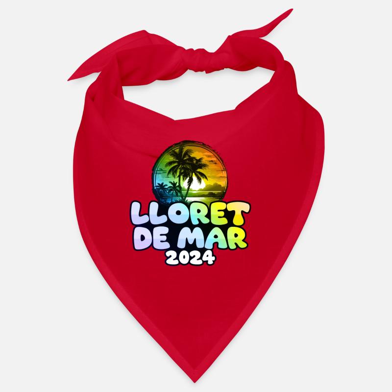 Lloret de Mar 2024 Palm Trees Multicoloured Bandana