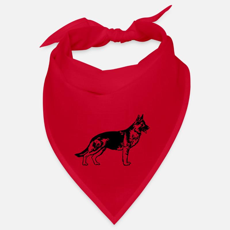 Schäferhund gerader Rücken personalisierbar Bandana