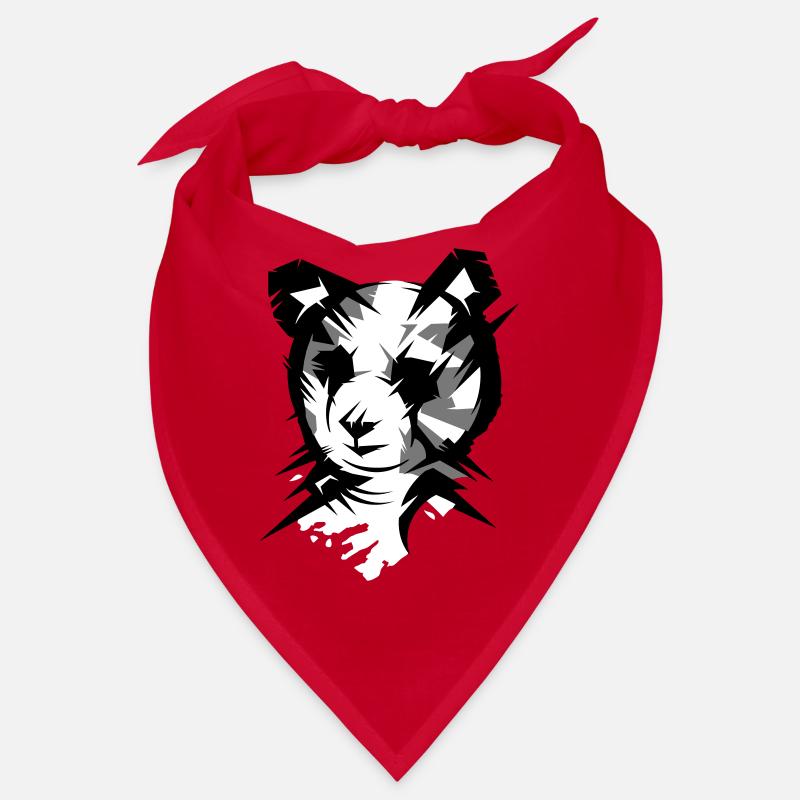 Tête d’ours panda dans le style cubiste Bandana