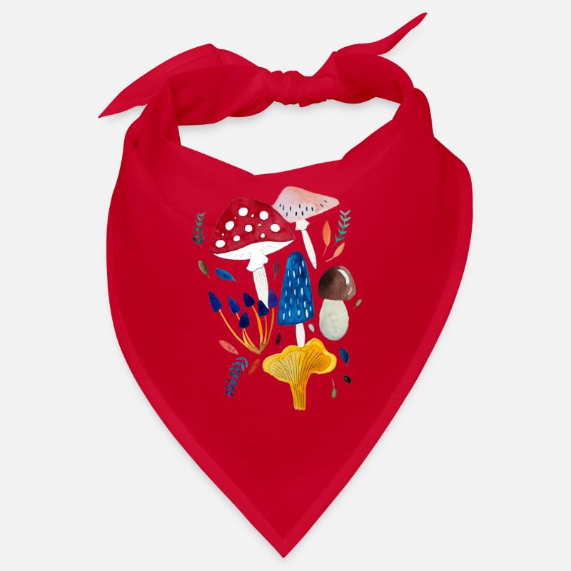 Mushroom design toadstool boletus chanterelle Bandana