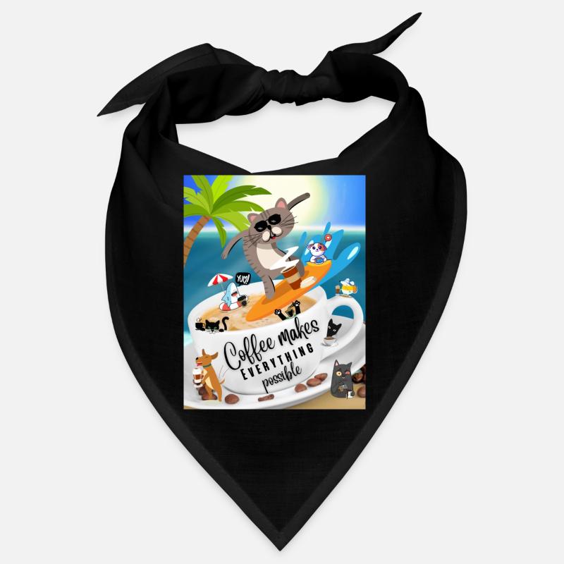 Saying Humor - Coffee makes Everything possible Bandana
