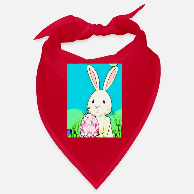 Neon Easter Bunny with Easter Egg in the Grass Bandana