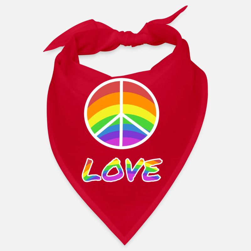Peacezeichen Love Regenbogen Bandana