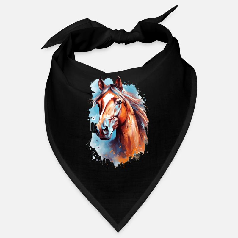 Aqaurell Pferd Design Bandana