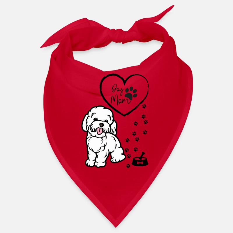 Süßer Hundemama Pullover, Welpenpullover für Frauen - Bandana - Rot