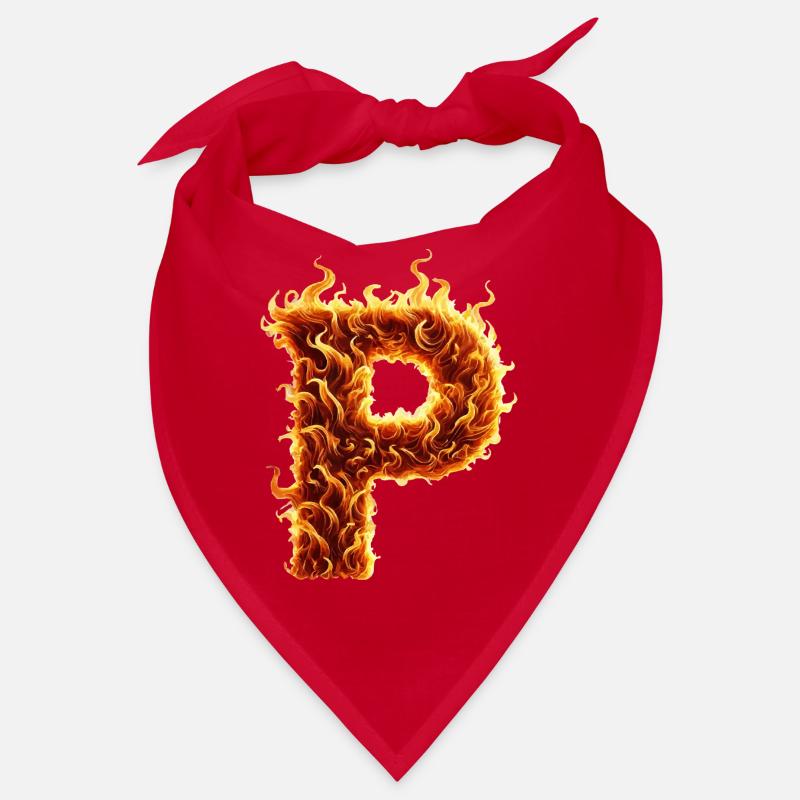 P Letter Fire Bandana