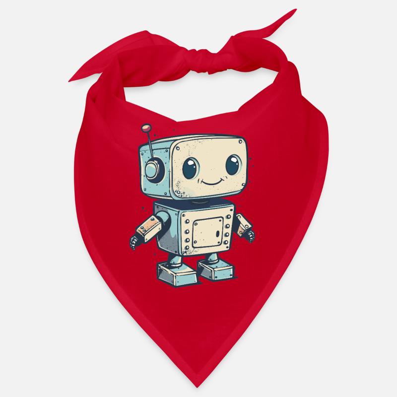 Mignon Retro Robot Print Bandana