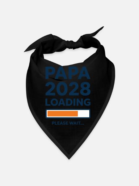Papa 2028 lädt - Bandana - Rot - Vorne