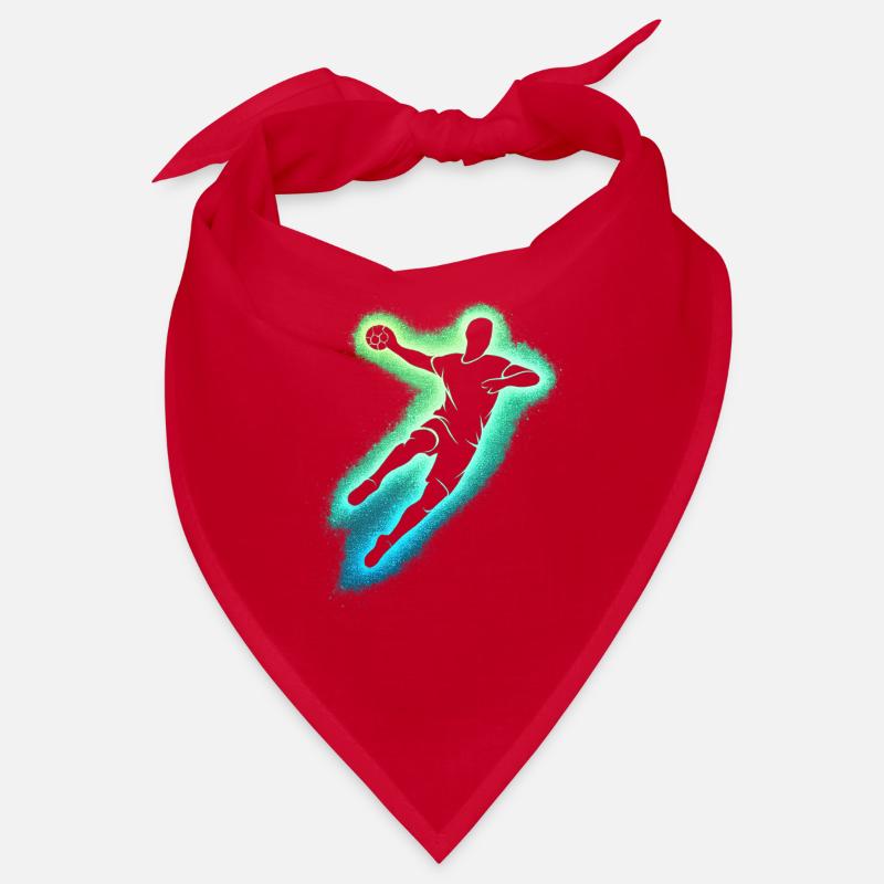 Silhouette de saut néon de handball Bandana