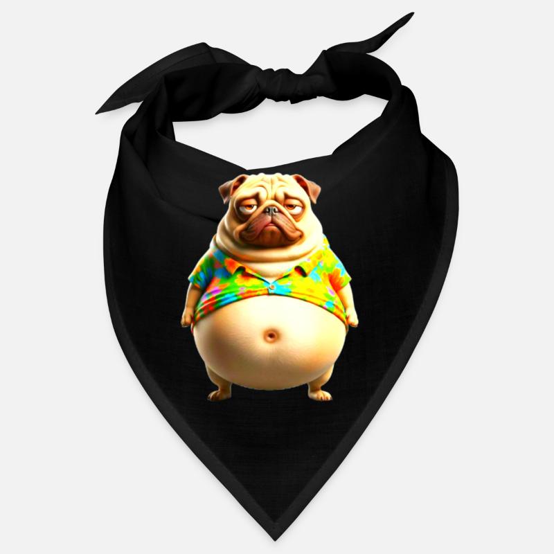 T-shirt d’été Tie Dye Dye Pug Bandana