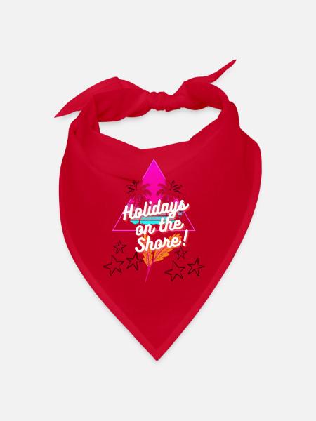Neon Shore Urlaub - Bandana - Rot - Vorne