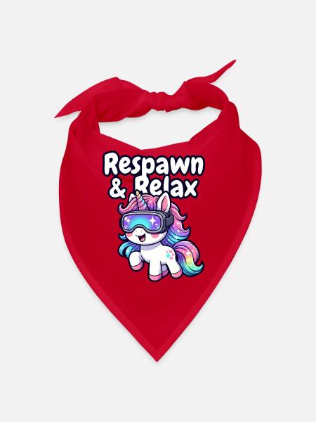 Unicorn VR Chill: Respawn & Relax - Bandana - Rot - Vorne