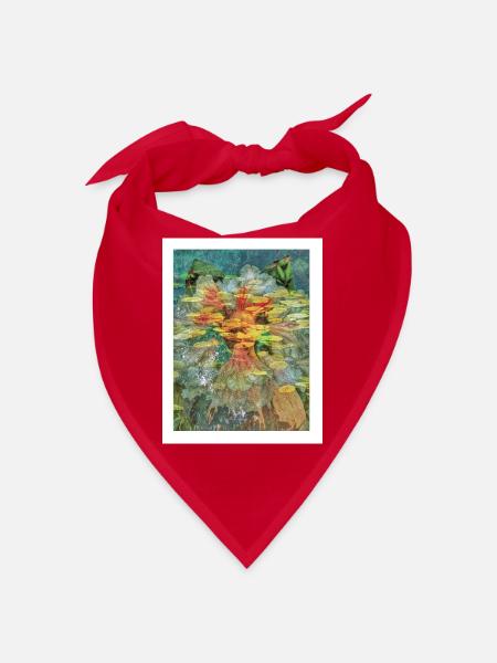 Blütenfluss  - Bandana - Rot - Vorne