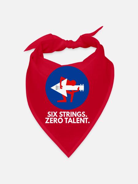 Six Strings Zero Talent - Bandana - Rot - Vorne