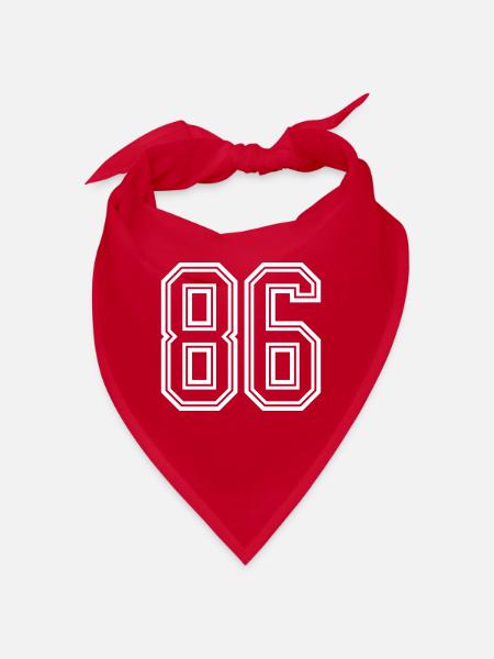 86 number symbol - Bandana - red - Front