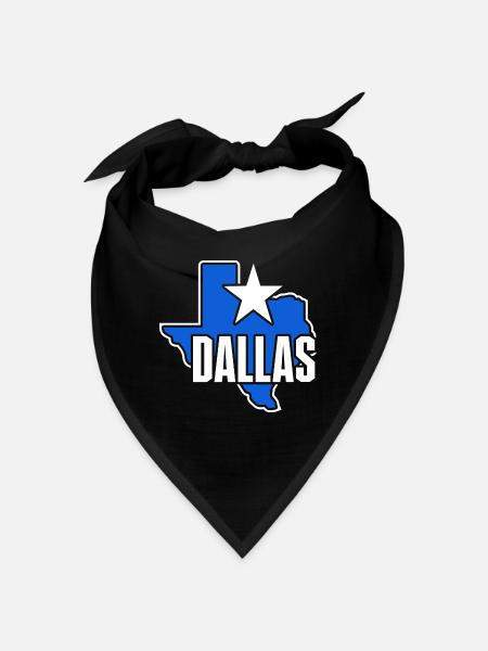 Conception de carte Dallas Texas pour les fiers Dallasites - Bandana - noir - Devant