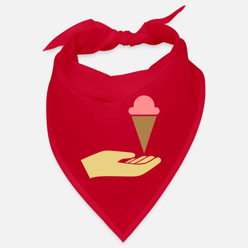 Hand reicht Eis Bandana