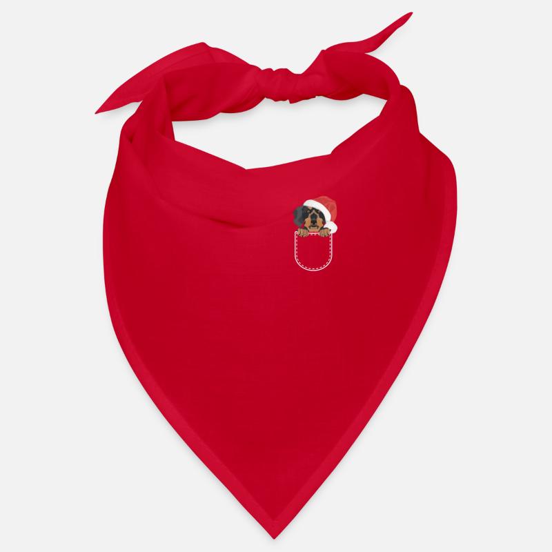Teckel à poil dur Joyeux Noël Bandana