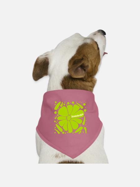 Blumen Demokratie - Hunde-Bandana Dreieckstuch - Mauve
