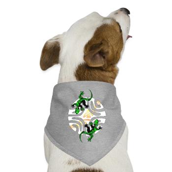 KIMO - Hunde-Bandana Dreieckstuch - Grau meliert - Vorne
