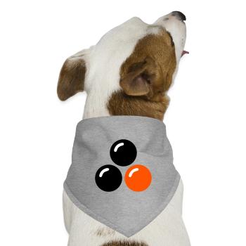 Tischtennisbälle Tischtennis Verein Ping Pong - Hunde-Bandana Dreieckstuch - Grau meliert - Vorne
