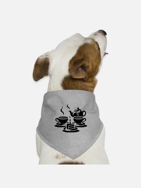 Kaffe Kuchen - Hunde-Bandana Dreieckstuch - Grau meliert
