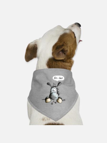 Abenteuerlustiger Esel - Hunde-Bandana Dreieckstuch - Grau meliert