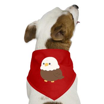 Weißkopfseeadler - Hunde-Bandana Dreieckstuch - Rot - Vorne