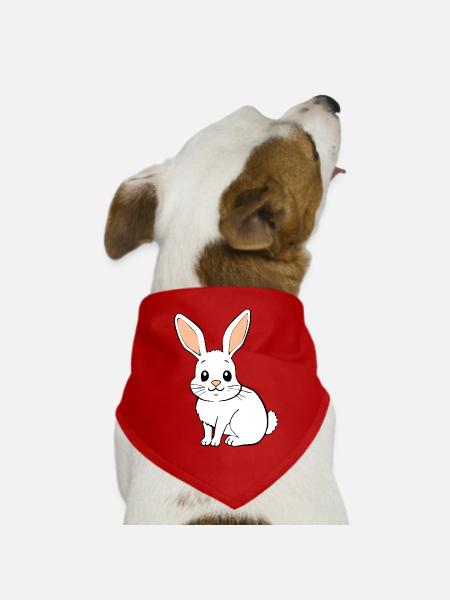 Hase Kaninchen T-shirt Geschenk - Hunde-Bandana Dreieckstuch - Rot