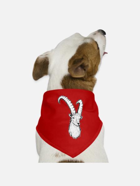 Steinbock Sternzeichen - Hunde-Bandana Dreieckstuch - Rot