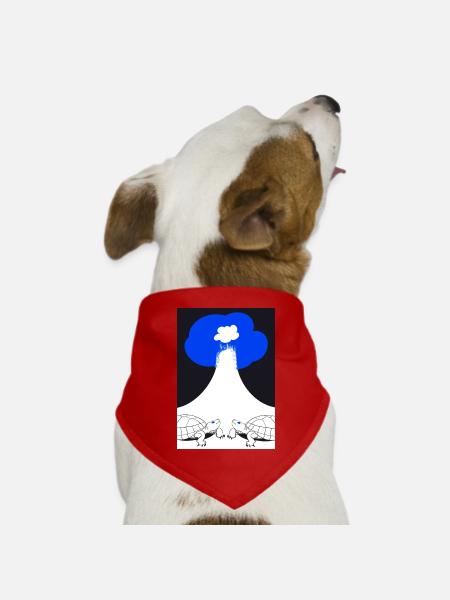 Katzenwiege 1 - Hunde-Bandana Dreieckstuch - Rot