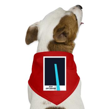Stay Off Center. Modernes Design Statement - Hunde-Bandana Dreieckstuch - Rot - Vorne